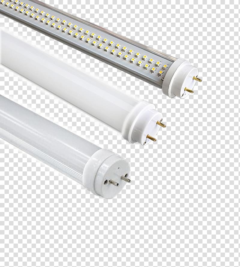 Light-emitting diode LED tube LED lamp Fluorescent lamp, Fluorescent lamp transparent background PNG clipart