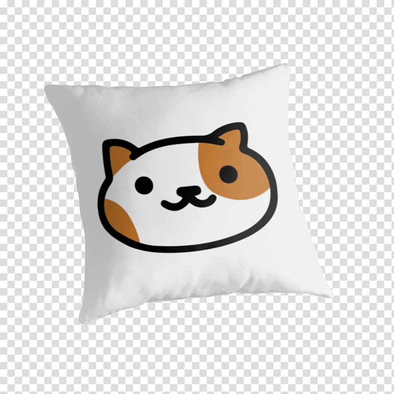 Neko Atsume T-shirt Cat Throw Pillows Duvet Covers, Neko Atsume transparent background PNG clipart