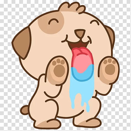 Puppy Sticker Telegram VK Messaging apps, puppy transparent background PNG clipart