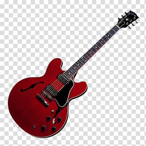 Gibson ES-335 Gibson ES Series Gibson Les Paul Guitar amplifier Epiphone Dot, Bass Guitar transparent background PNG clipart