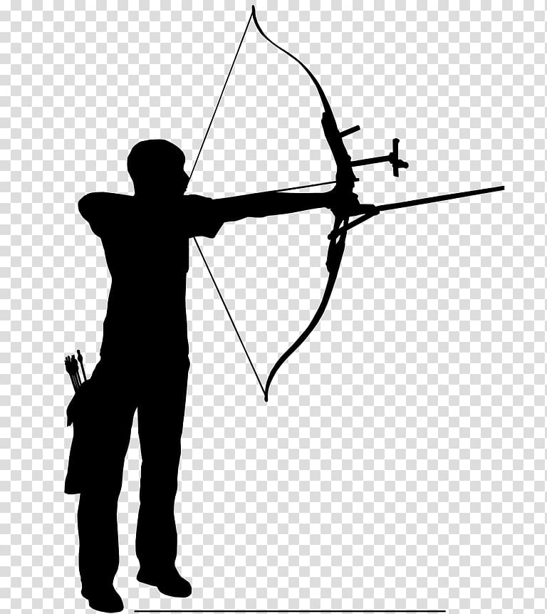 Bow and arrow Archery Silhouette , Arrow transparent background PNG clipart