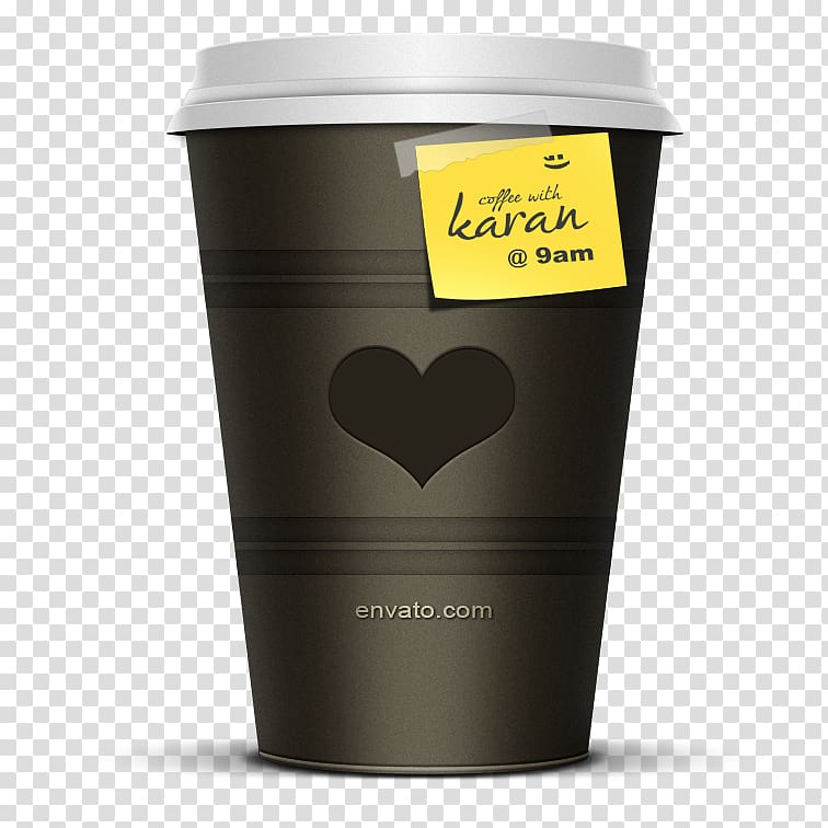 Coffee cup Tea Mug, Black hand-painted milk cup transparent background PNG clipart