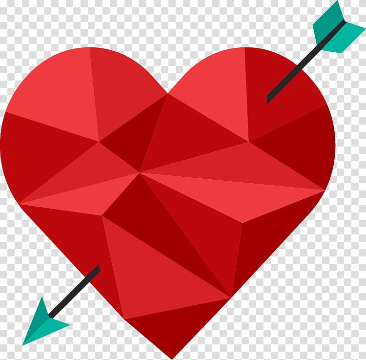 Polygon Heart Euclidean , He was shot in the geometry of the elements of love transparent background PNG clipart