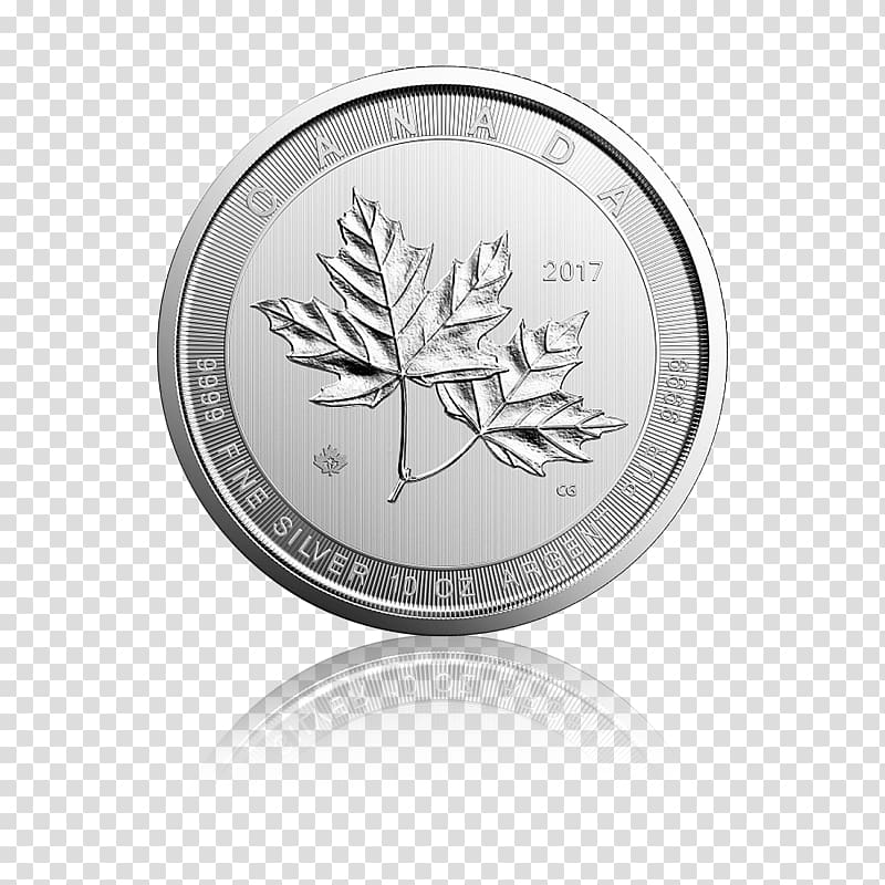 Canada Canadian Silver Maple Leaf Canadian Gold Maple Leaf Silver coin, Canada transparent background PNG clipart