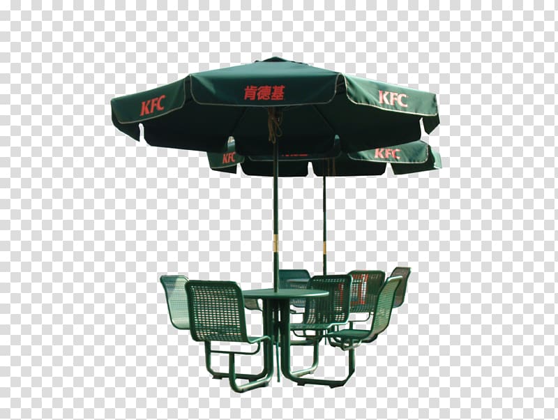 green KFC patio dinning set, Aircraft Machine, Parasol transparent background PNG clipart