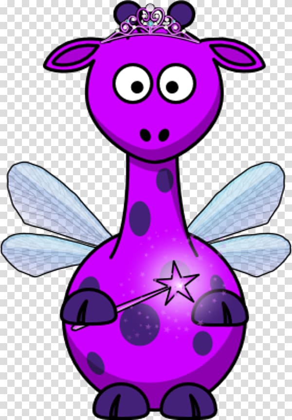 Giraffe Okapi Free , Purple Fairy transparent background PNG clipart