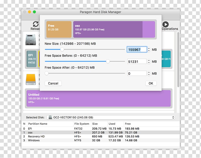 Disk partitioning Hard Drives Computer Software Paragon Partition Manager, others transparent background PNG clipart