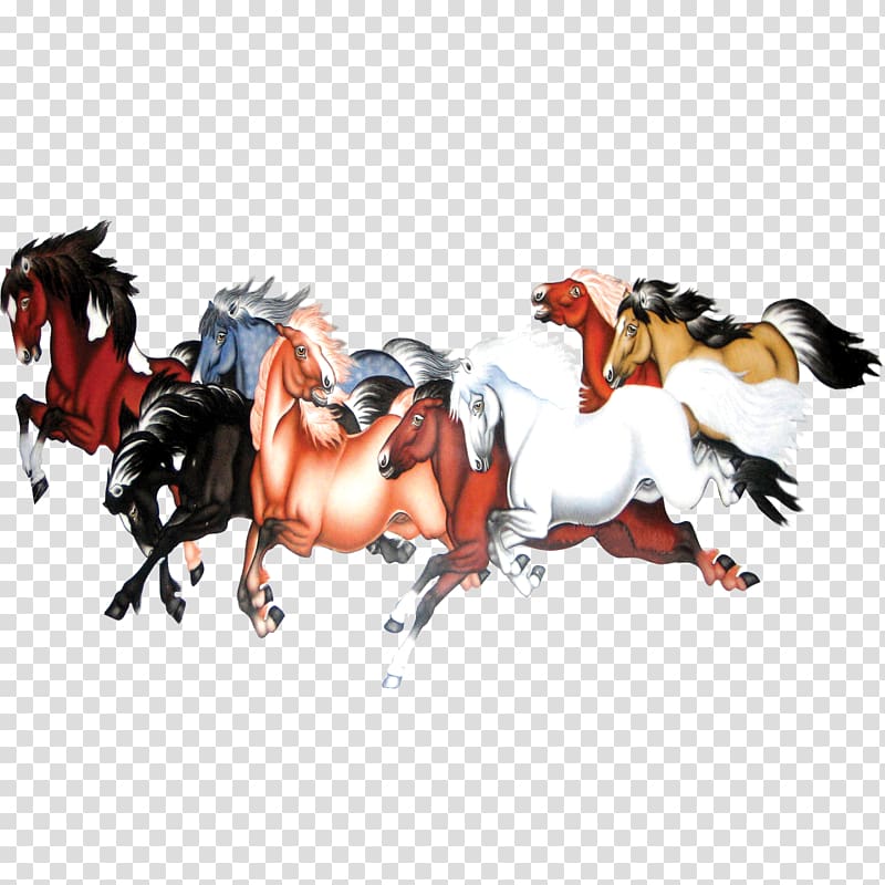 Mustang Paper Painting, horse transparent background PNG clipart