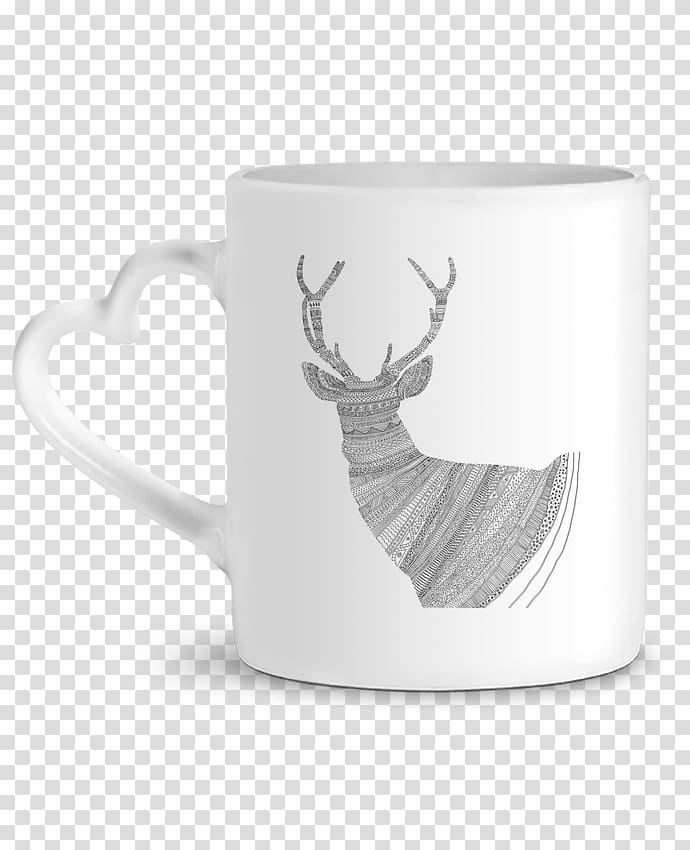 Coffee cup Mug Ceramic Art Teacup, stag transparent background PNG clipart