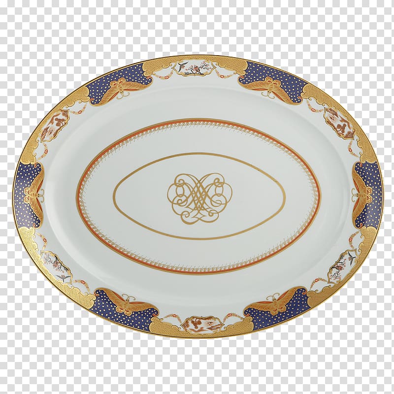 Plate Porcelain Mottahedeh & Company Platter Tableware, oval plate transparent background PNG clipart