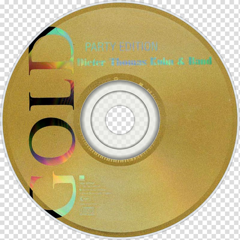 Gold compact disc Music recording certification, gold transparent background PNG clipart