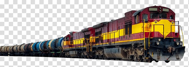 yellow and blue train, Long Freight Train transparent background PNG clipart