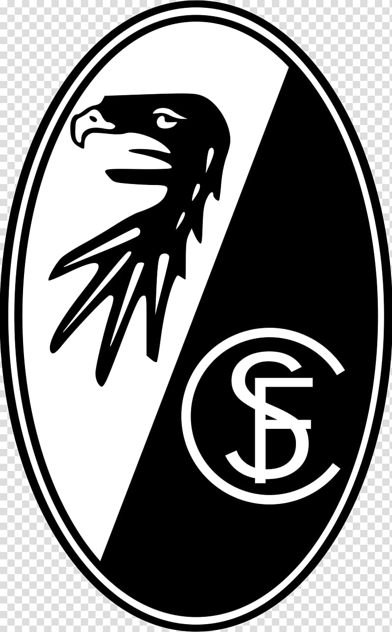 black and white team logo, Freiburg Logo transparent background PNG clipart