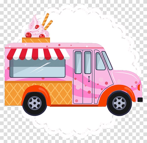 Tonibell Ices Model car Van Ice cream, ice cream truck transparent background PNG clipart