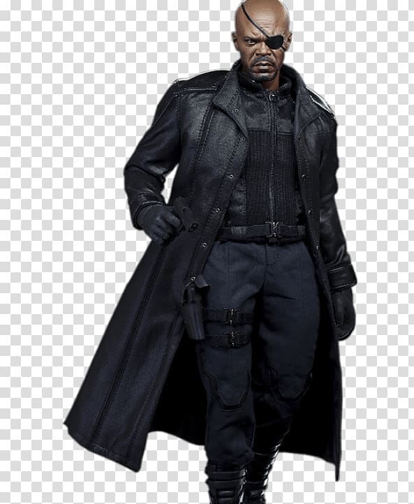 Marvel Nick Fury art, Samuel L Jackson Avengers transparent background PNG clipart