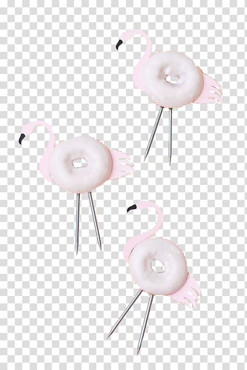 pink donut red-crowned crane animal transparent background PNG clipart