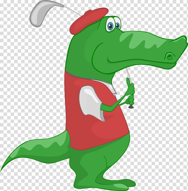 Crocodile Alligator Golf Cartoon , Mr. Crocodile transparent background PNG clipart