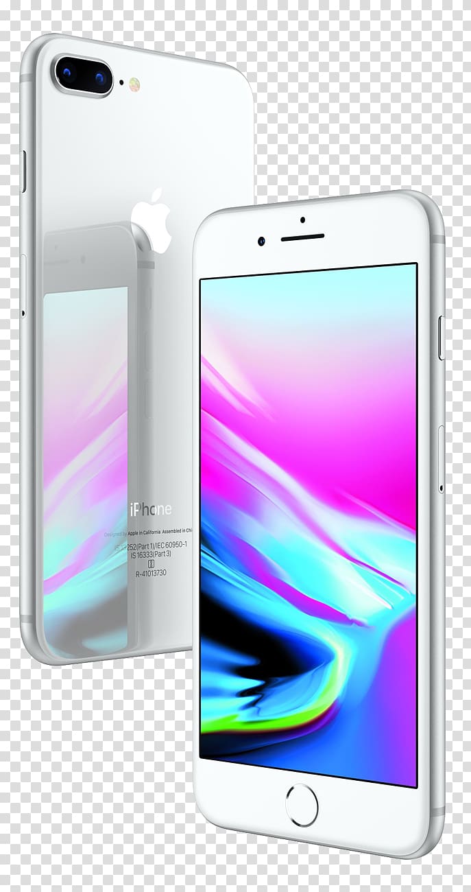Apple iPhone 8 Plus (64GB, Silver) Apple iPhone 8 Plus 64GB Silver Apple iPhone 8 Plus, 256GB, Silver, GSM, silver transparent background PNG clipart