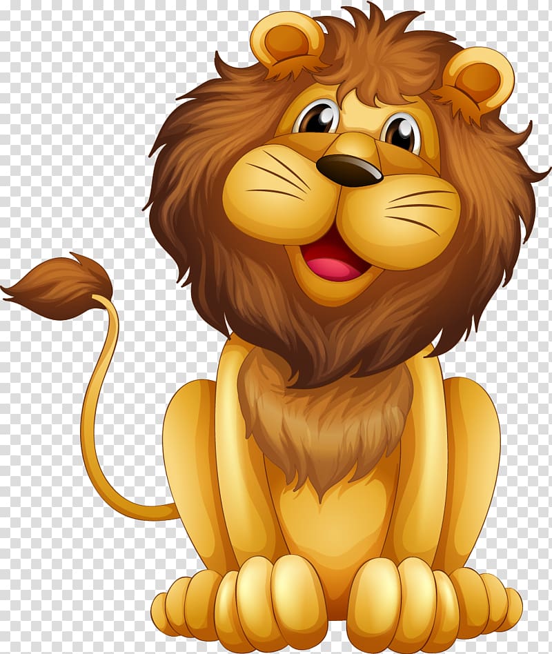 Male lion illustration, Lion Cartoon Illustration, cartoon The Lion ...