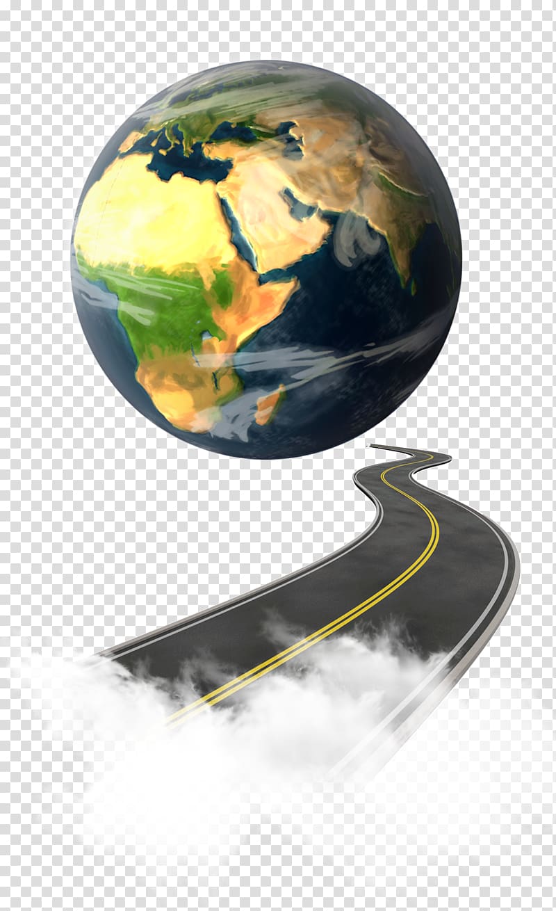 Earth 3D rendering, road transparent background PNG clipart
