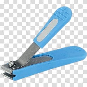 blue and whi8te nail clipper, Blue Nail Clippers transparent background PNG clipart