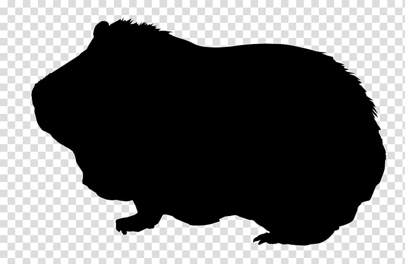 Skinny pig Silhouette Animal , silhouettes transparent background PNG clipart