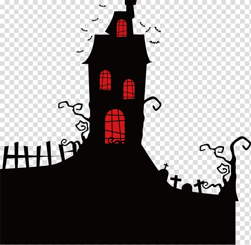 Halloween, Halloween spooky Castle transparent background PNG clipart