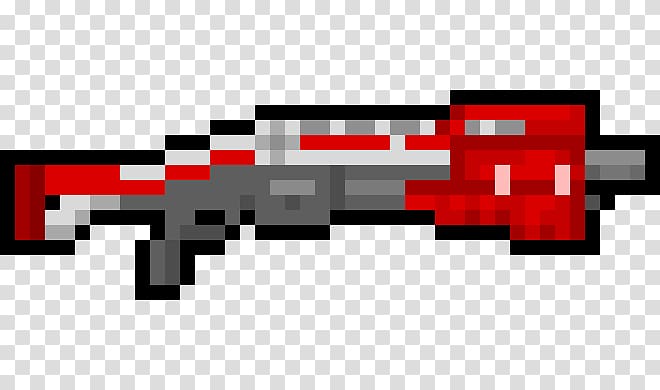 red and gray pixel gun illustration, Fortnite Battle Royale Combat shotgun Pixel art, pixel fortnite transparent background PNG clipart