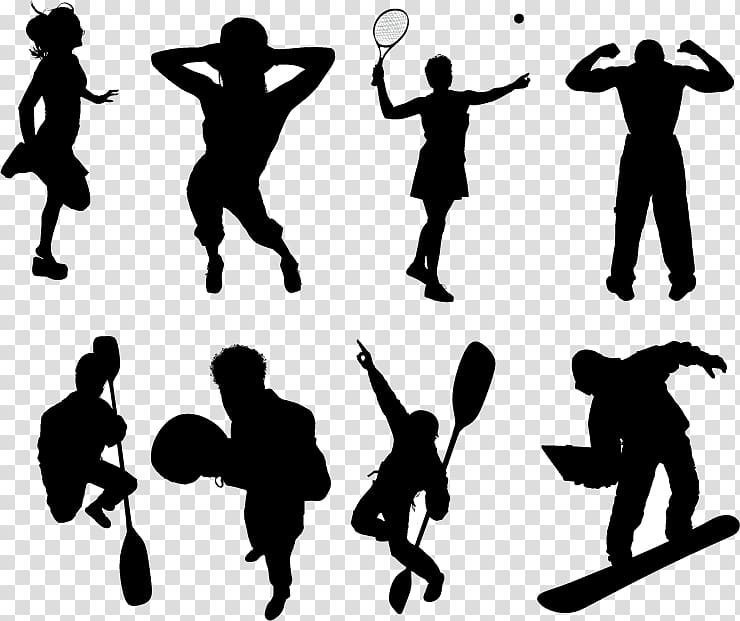 Silhouette Bodybuilding Physical fitness Logo, Sports and fitness Fitness creative transparent background PNG clipart