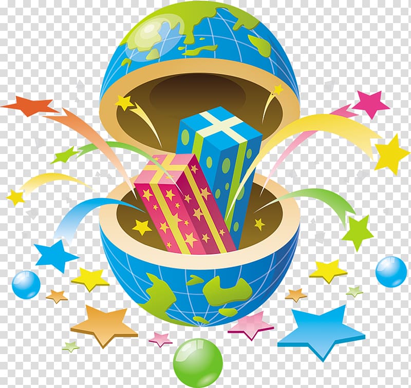 Fireworks Cartoon, Earth transparent background PNG clipart