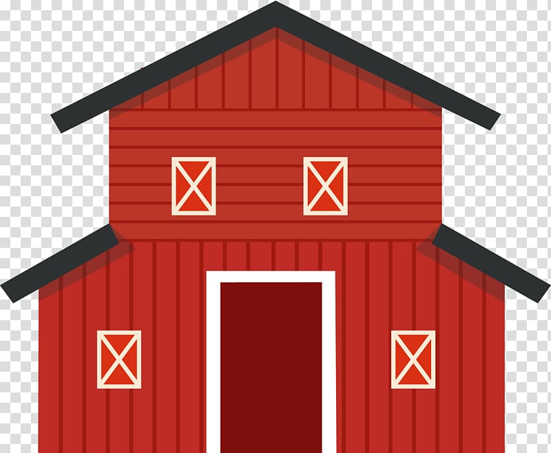 Cartoon Icon, Red cartoon barn transparent background PNG clipart