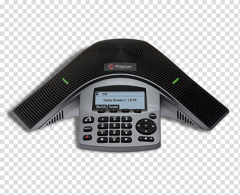 Polycom SoundStation 5000 Voice over IP VoIP phone Telephone, Voip Phone transparent background PNG clipart
