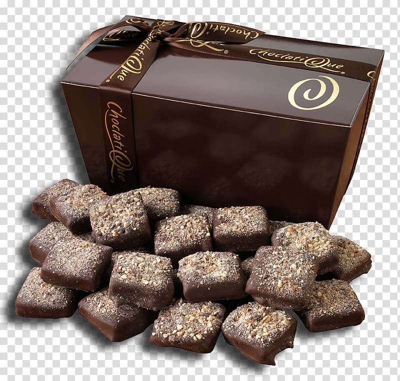 Fudge Chocolate truffle Choclatique Praline, almond transparent background PNG clipart