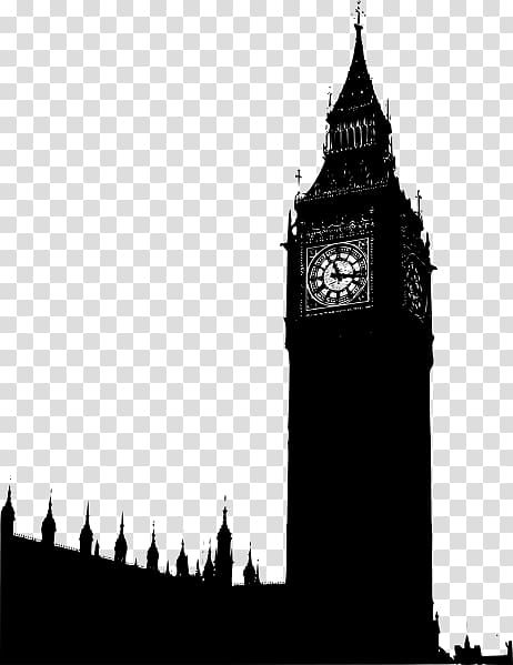 Big Ben Palace of Westminster Silhouette , Big Ben Background transparent background PNG clipart