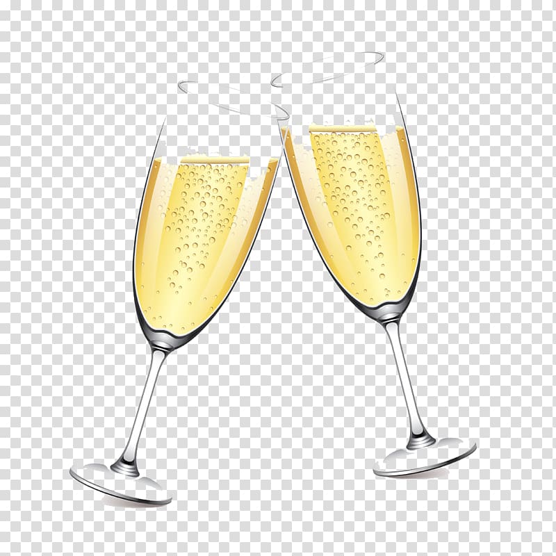 Champagne Glass Two Glasses Of Champagne Transparent Background Png Clipart Hiclipart