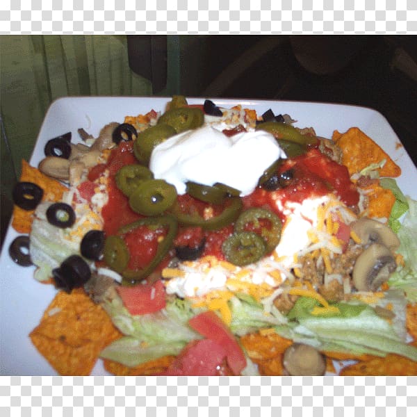 Nachos Vegetarian cuisine Middle Eastern cuisine Recipe Food, Taco Salad transparent background PNG clipart