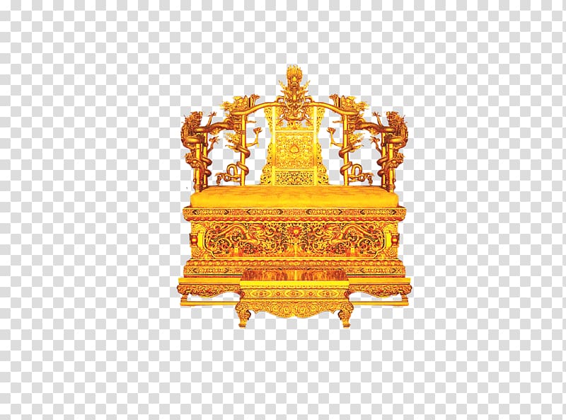 Forbidden City Emperor of China Qing dynasty Throne, Throne transparent background PNG clipart
