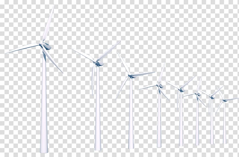 white windmill, Row Of Wind Turbines transparent background PNG clipart