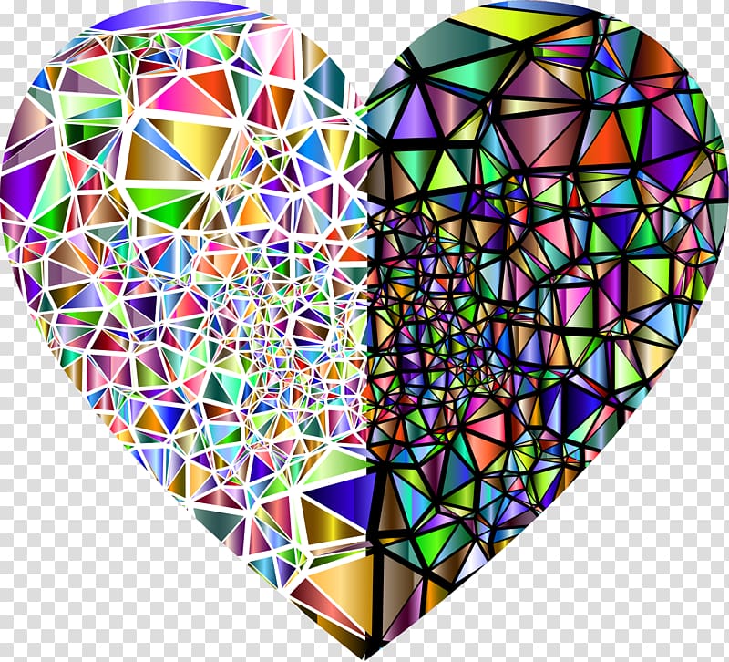 Desktop Heart , abstract polygons transparent background PNG clipart