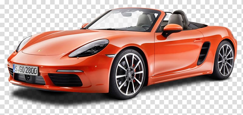 Porsche Boxster/Cayman Car Porsche 718 Boxster Porsche Cayman, Porsche 718 Boxster S Orange Car transparent background PNG clipart