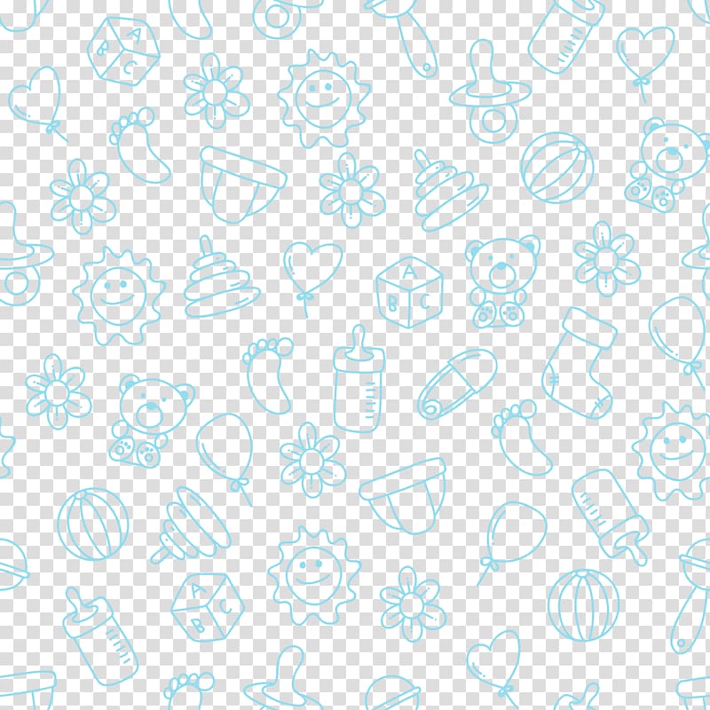 blue baby accessories art, Pattern, With a baby blue pattern element transparent background PNG clipart