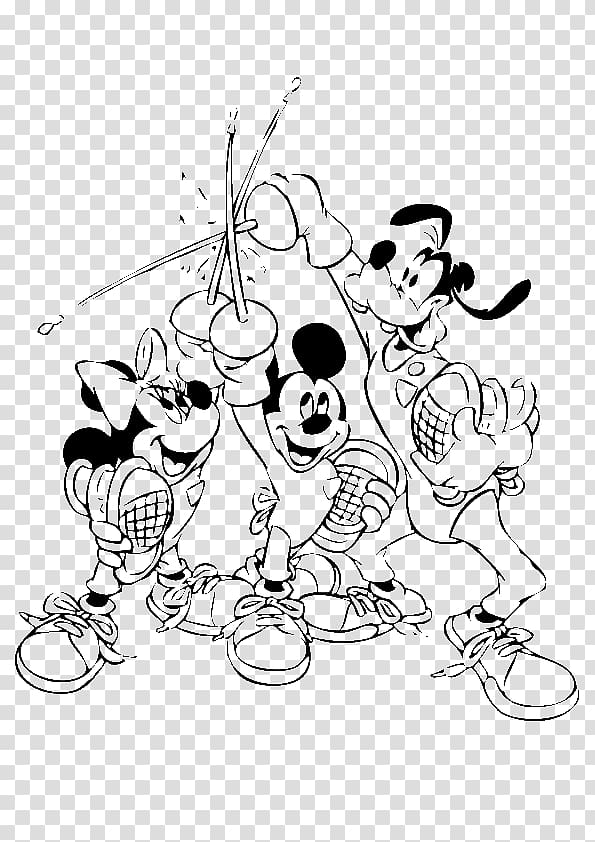 The Three Musketeers Mickey Mouse Planchet Kleurplaat Drawing, mickey mouse transparent background PNG clipart