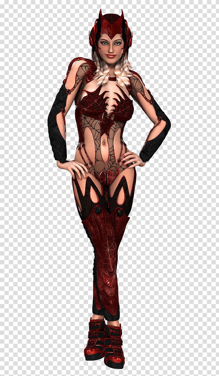 3D woman illustration, Woman She Devil transparent background PNG clipart