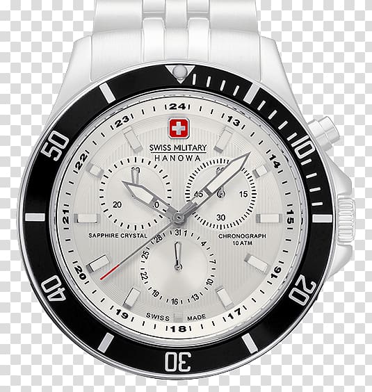 Hanowa Switzerland Military watch Clock, mens watch transparent background PNG clipart