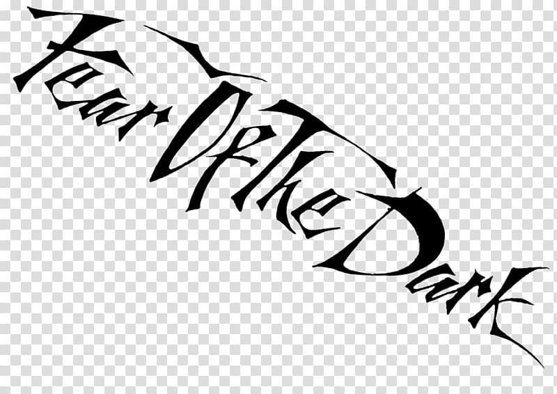 Line art Fear of the Dark Font, metal font transparent background PNG clipart