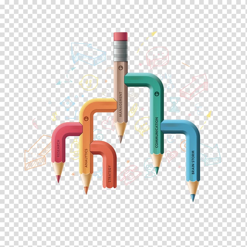 Pencil Chart, Creative pen pattern transparent background PNG clipart