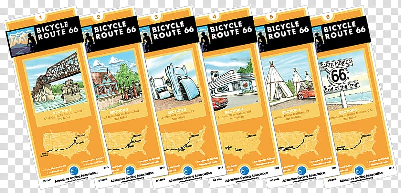 U.S. Route 66 Adventure Cycling Association Map Bicycle Route 66, cycling transparent background PNG clipart