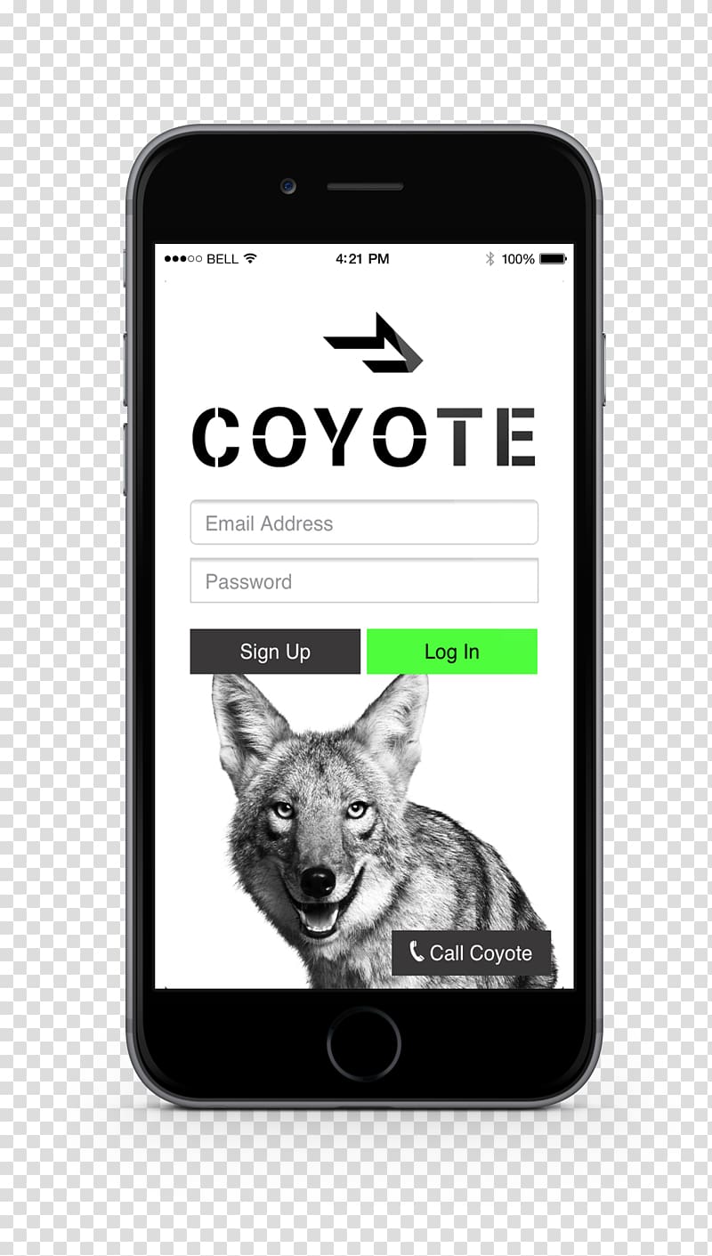 Smartphone Coyote Mobile Phones Mobile app Logistics, Instagram Post Mockup transparent background PNG clipart
