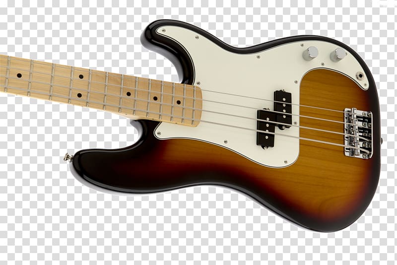 Fender Precision Bass Bass guitar Fender \'50s Precision Bass Fingerboard Fender Musical Instruments Corporation, sunburst transparent background PNG clipart