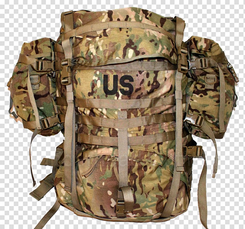 MOLLE Backpack MultiCam Operational Camouflage Pattern Military, armed forces transparent background PNG clipart